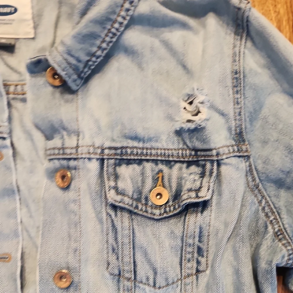 Old Navy Light Blue Women's Jean Jacket Size Xl - Picture 3 of 6